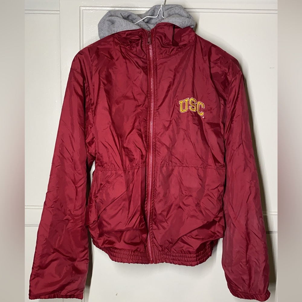Third Street USC burgundy Youth windbreaker jacket